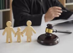 Judge reviewing case impacting parental rights due to felony charges